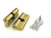 Картинка Цилиндровый механизм FUARO 100 CA 62 mm (26+10+26) PB латунь 3 кл.